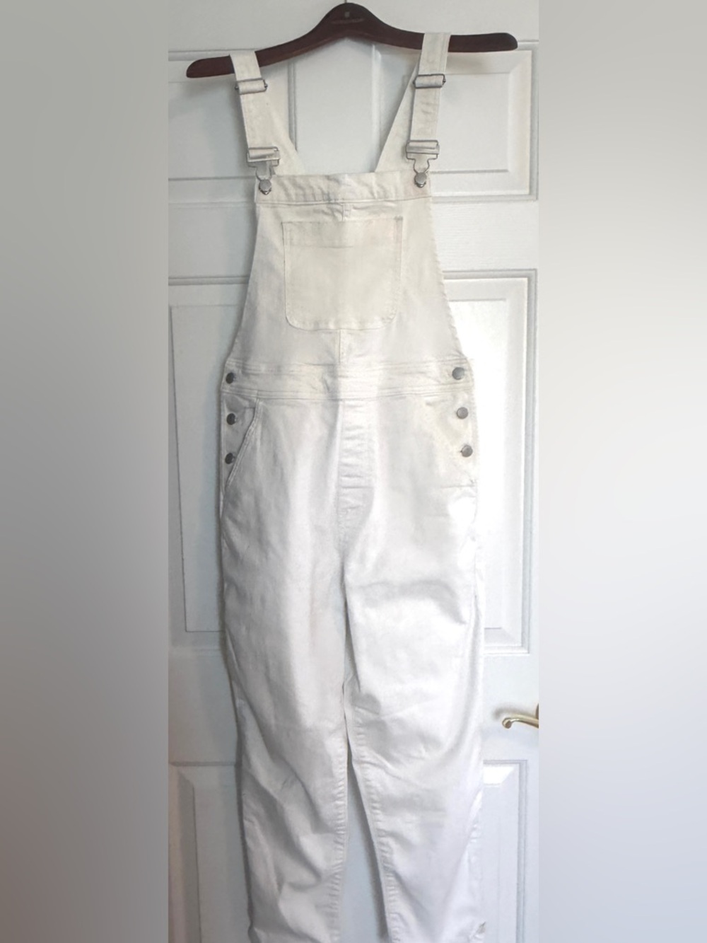 J Crew Mercantile White Denim Overalls